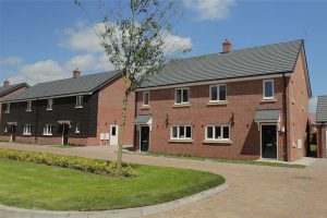 New build houses at Beacon Barracks, Stafford