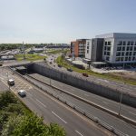 Aerial image overlooking the West Brom Building Society HQ