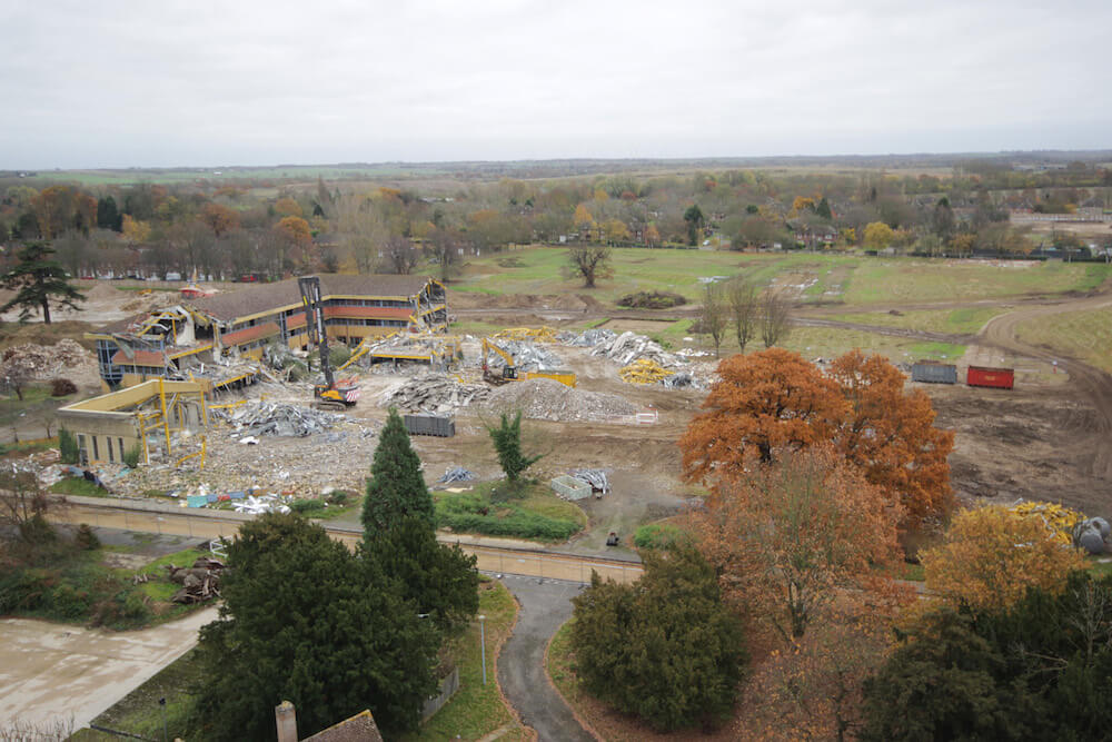 Redevelopment works at the former RAF Brampton