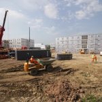 Installation of accommodation modular units at RAF Lyneham by the Hercules JV (Kier and Balfour Beatty)