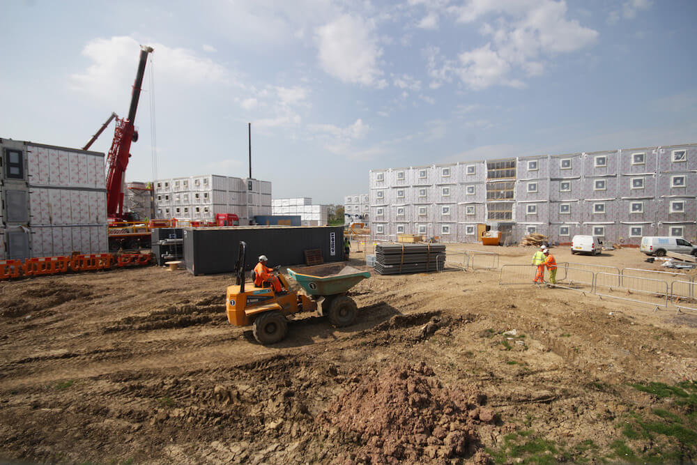 Installation of accommodation modular units at RAF Lyneham by the Hercules JV (Kier and Balfour Beatty)