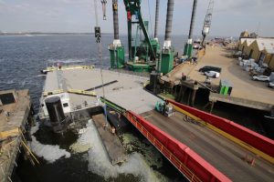 Pontoon replacement works at Sheerness for Beckett Rankine.